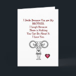 Happy Birthday Brother - I Smile Card Karte<br><div class="desc">Christliche Geburtstagskarte für Bruder!   Enthält Segen Bibelverse und Text im Inneren.</div>