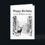 Happy Birthday Brother in Schwiegereltern Vintag S Karte<br><div class="desc">Happy Birthday Brother in Law Vintag Stag,  Deer Animal,  Wildlife,  Nature</div>