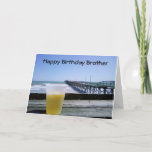 Happy Birthday Brother Karte<br><div class="desc">Sage deinem Bruder mit dieser coolen Karte Glück zum Geburtstag. Und bitte nehmen Sie sich die Zeit,  um meine ganze Linie hier bei Zazzle zu Karo zu nehmen. VIELEN DANK.</div>