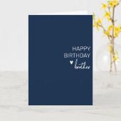 Happy Birthday Brother minimalistic Simple Karte (Gelbe Blume)