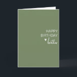 Happy Birthday Brother minimalistisch einfach Karte<br><div class="desc">Dieses Design kann durch Auswahl der Option Design bearbeiten personalisiert werden. Sie können auch auf andere Gegenstände übertragen. Kontaktieren Sie mich unter colorflowcreations@gmail.com oder nutzen Sie die Chat-Option oben auf der Seite, wenn Sie dieses Design auf einem anderen Produkt haben möchten oder Hilfe benötigen. Sehen Sie mehr von meinen Designs...</div>