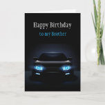 Happy Birthday Brother New Car spannende Karte<br><div class="desc">Happy Birthday Brother wünscht Ihnen einen so coolen und aufregenden Tag wie ein brandneues Fahrzeug</div>