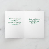 Happy Birthday Brother! Old Schieß Swing. Karte (Innenseite)