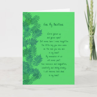 Happy Birthday Brother Original Poetcard Karte