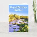 Happy Birthday Brother Shoal Creek Missouri Card Karte<br><div class="desc">Hier ist die perfekte Geburtstagskarte für diesen besonderen Typ, der die Natur oder das Angeln Liebe. Diese Karte wurde aus einem Foto entworfen, das ich von Shoal Creek am Wildcat Park in SW Joplin, Missouri aufgenommen habe. Die Karte hat einen inneren Gruß, den Sie in Ihren eigenen Text ändern können....</div>