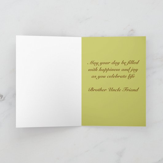 Happy Birthday Brother von Brother/Schwester Karte (Innenseite)