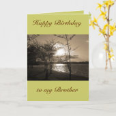 Happy Birthday Brother von Brother/Schwester Karte (Gelbe Blume)