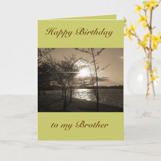 Happy Birthday Brother von Brother/Schwester Karte (Gelbe Blume)