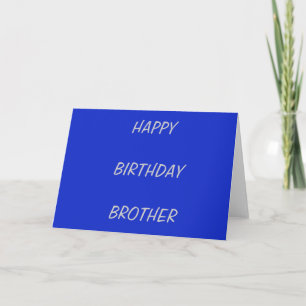 Happy Birthday BrotherPlain Royal Blue Karte