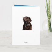 Happy Birthday Brown Labrador Retriever Puppy Card Karte (Rückseite)