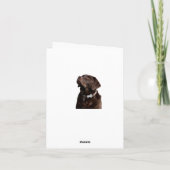Happy Birthday Brown Labrador Retriever Puppy Card Karte (Rückseite)