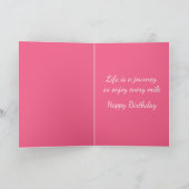 Happy Birthday Brown Labrador Retriever Puppy Pink Karte (Innenseite)