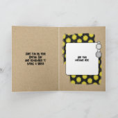 Happy Birthday Bruder auf dem Foto gelb Karte (Innenseite)