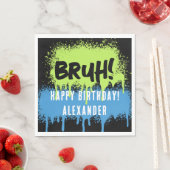 Happy Birthday Bruh Boy's Teenager Teen Boy Serviette (Beispiel)