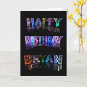 Happy Birthday Bryan Card Karte (Gelbe Blume)