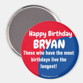 Happy Birthday BRYAN Magnet (Vorderseite/Rückseite)