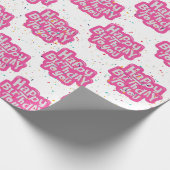 Happy Birthday Bubble Text Geschenkpapier (Ecke)