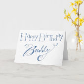 Happy Birthday Buddy! Karte (Gelbe Blume)