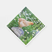 Happy Birthday Buff Orpington Chicken Serviette (Ecke)