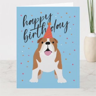 Happy Birthday Bulldog Karte
