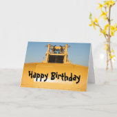 Happy Birthday Bulldozer Karte (Gelbe Blume)