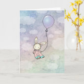Happy Birthday Bunny Card Karte (Gelbe Blume)