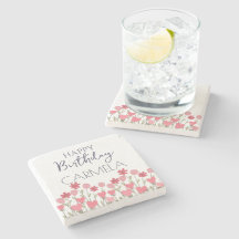 Happy Birthday Bunte Blume und Herz Party