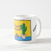 Happy Birthday bunting, 2 cacti, Ihr Name Kaffeetasse (VorderseiteRechts)