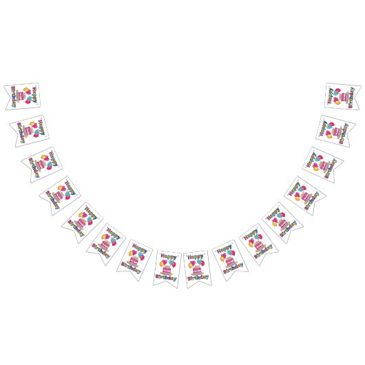 Happy Birthday Bunting Banner (Alle)