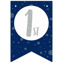 Happy Birthday Bunting Flags - Junge 1. Geburtstag Wimpelkette