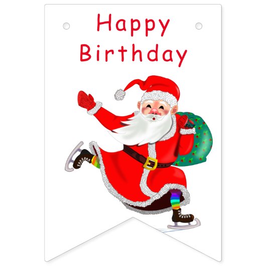 Happy Birthday Bunting Flags Weihnachtsgeschenk Wimpelkette (Erste Fahne)