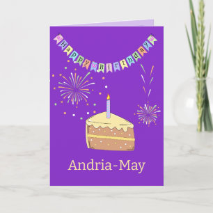 Happy Birthday Bunting Folded Grußkarte Karte