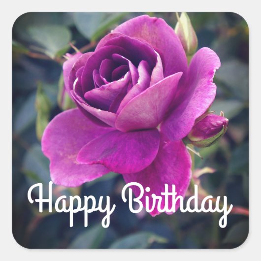 Happy Birthday Burgundy Iceberg #2-2 Sticker (Vorderseite)