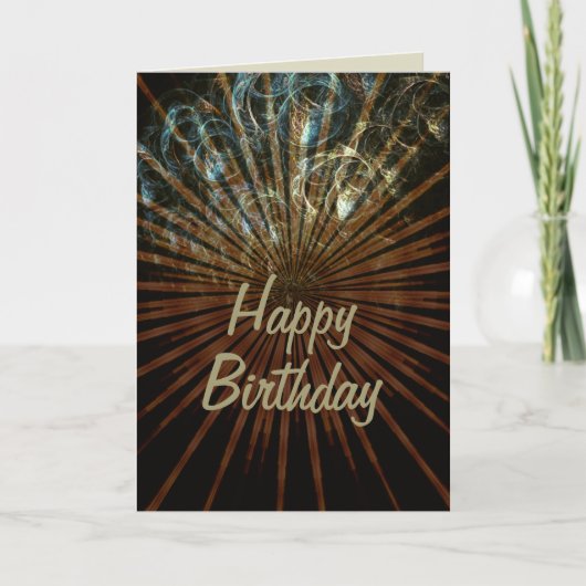 Happy Birthday Burst Card Karte (Vorderseite)