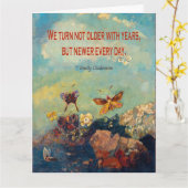 Happy Birthday Butterflies Karte (Gelbe Blume)