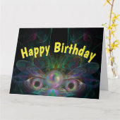 Happy Birthday Butterfly Angel BIG Card Karte (Gelbe Blume)