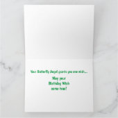 Happy Birthday Butterfly Angel BIG Card Karte (Innenseite)