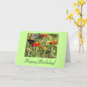 Happy Birthday Butterfly Card Karte (Gelbe Blume)