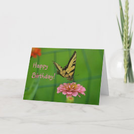 Happy Birthday Butterfly Garden Card Feiertagskarte