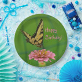 Happy Birthday Butterfly Garden Pappteller (Party)