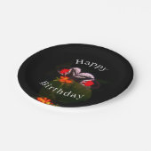 Happy Birthday Butterfly Pappteller (Schrägansicht)