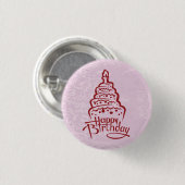 Happy Birthday Button (Vorne & Hinten)