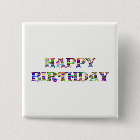 Happy Birthday Button (Vorderseite)