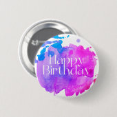 Happy Birthday Button (Vorne & Hinten)