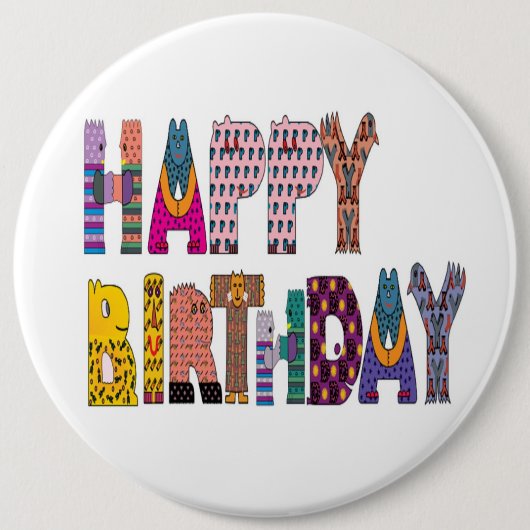 "HAPPY BIRTHDAY" BUTTON (Vorderseite)