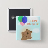 Happy Birthday Button (Vorne & Hinten)