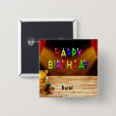 Happy Birthday Button (Vorne & Hinten)