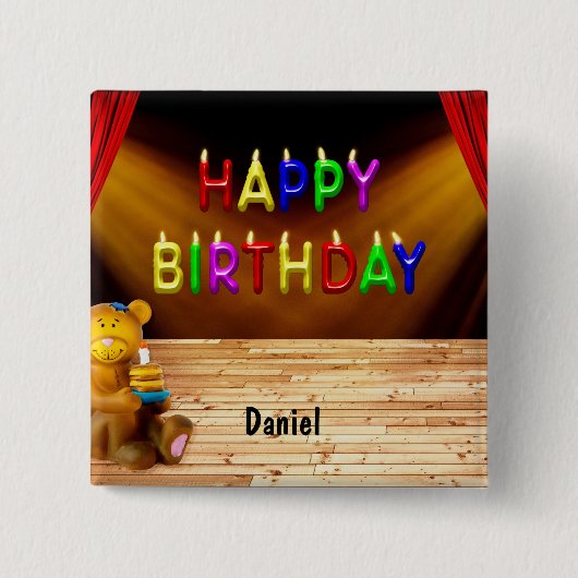 Happy Birthday Button (Vorderseite)