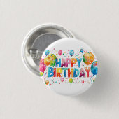 Happy Birthday Button (Vorne & Hinten)