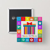 Happy Birthday Button (Vorne & Hinten)